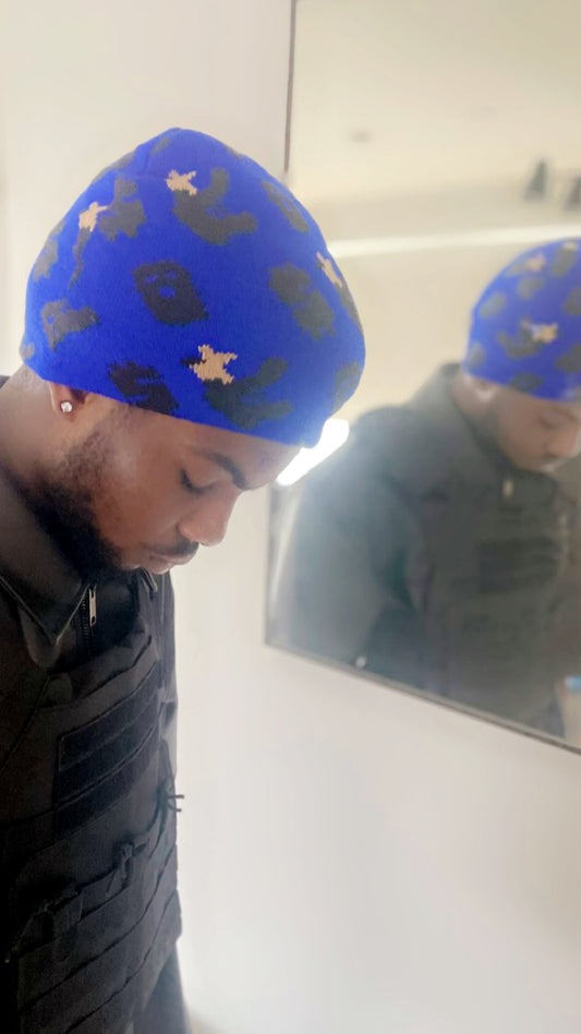 KR$HOUT! BRIGHT BLUE BEANIE